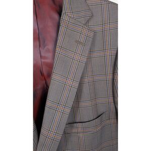 Tom Jones Innocenti Men's Plaid Blazer Sport Coat Wool Blend‎ 2 Button 50/33